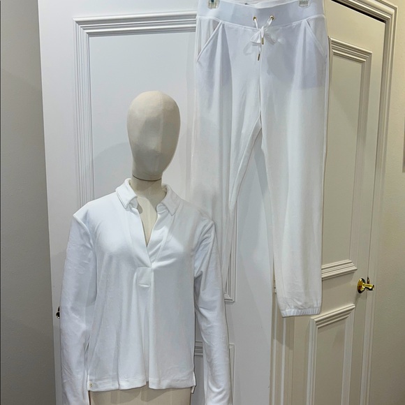 NWT Lilly Pulitzer White Velour Loungewear - Picture 1 of 8